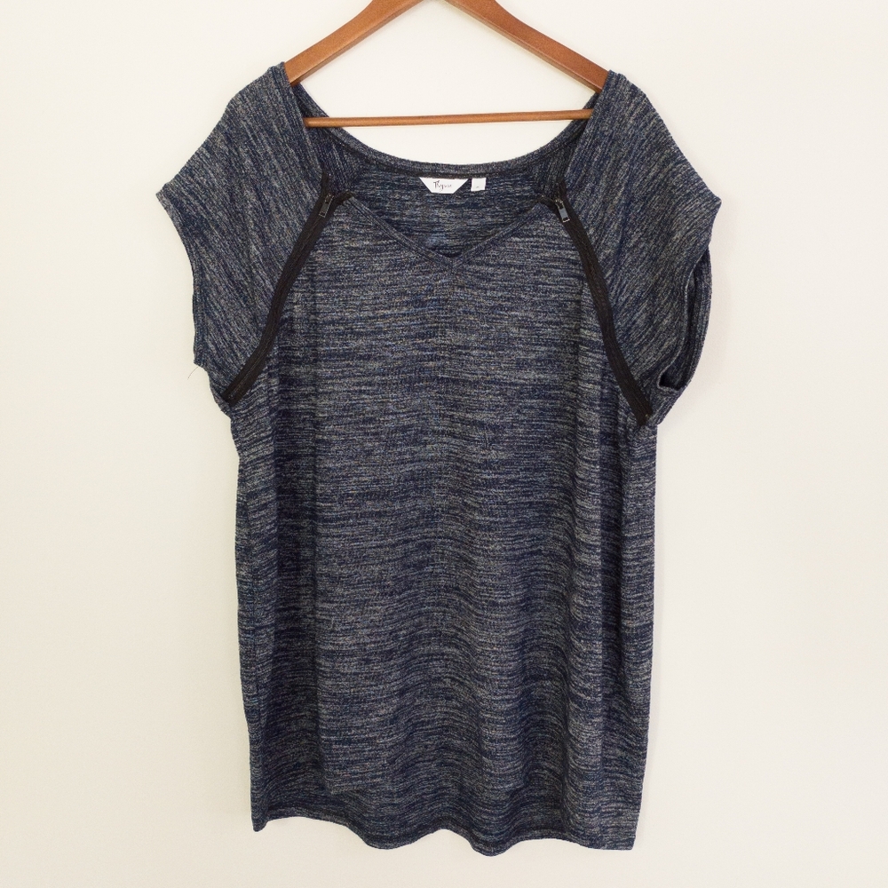 Thyme Maternity Tunic Top Gray Size 3X